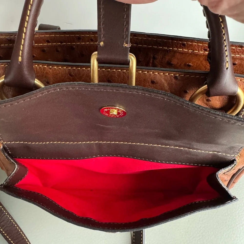 Dooney & Bourke Ostrich Exotic
Leather Medium Pocket Satchel (OT977) - Picture 4 of 15